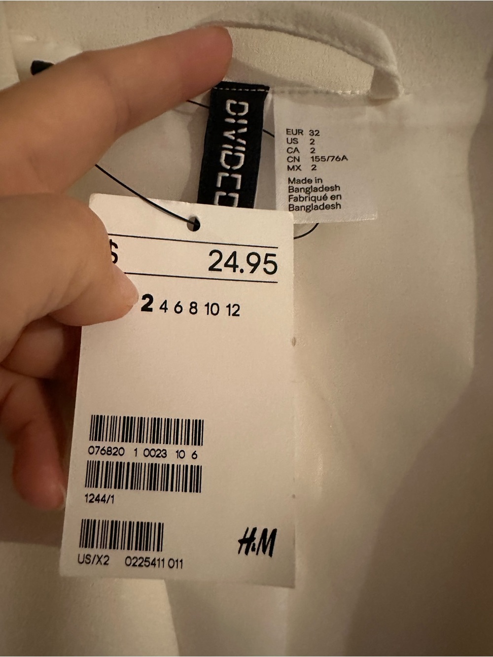 H&M White Cropped Open-Front Blazer Jacket - Picture 7 of 9